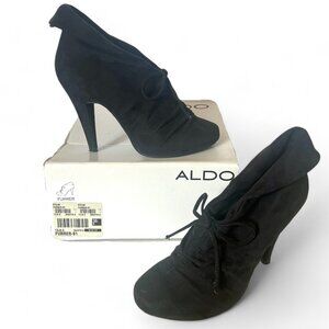 Aldo Furrer Black Suede Ankle Boots sz 6 sz 36